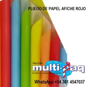 PLIEGO DE PAPEL AFICHE ROJO
