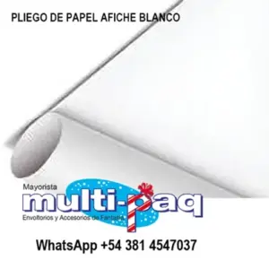 PLIEGO DE PAPEL AFICHE BLANCO