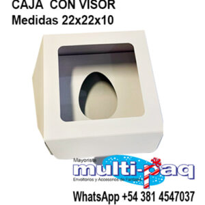 CAJA PASCUA BLANCA CON VISOR 22X22X10