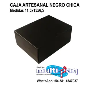 CAJA ARTESANAL NEGRO CHICA