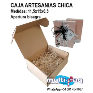 CAJA ARTESANAL CON BISAGRA CHICA (11,5X15X6,5)