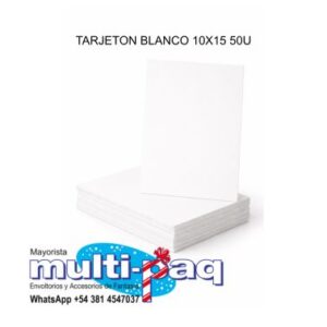 TARJETON BLANCO 10X15 50U