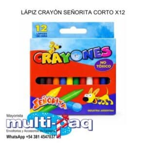 LÁPIZ CRAYÓN SEÑORITA CORTO X12