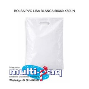 BOLSA PVC LISA BLANCA 50X60 X50UN