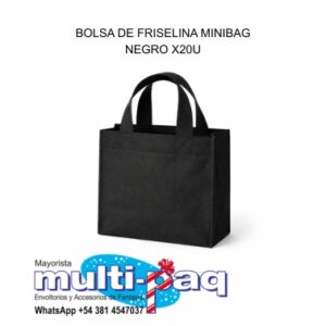 BOLSA DE FRISELINA MINIBAG NEGRO X20U