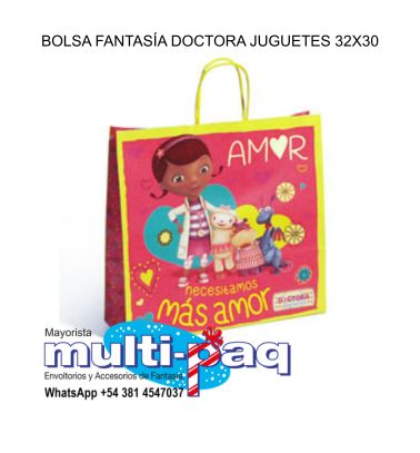 BOLSA FANTASÍA DOCTORA JUGUETES 32X30