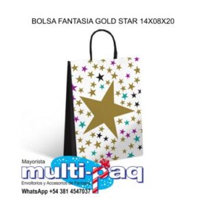 BOLSA FANTASIA GOLD STAR 14X08X20