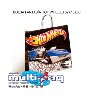 BOLSA FANTASÍA HOT WHEELS 32X10X30