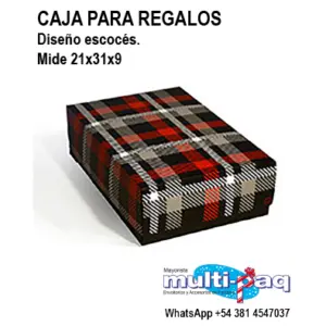 CAJA ESCOCESA GRANDE 21X31X09 X UNIDAD
