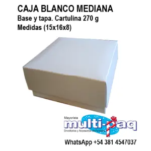 LINEA PREMIUM. CAJA BLANCO MEDIANA