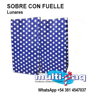 SOBRE BLANCO CON FUELLE LUNAR AZUL FB3 MEDIANO X50