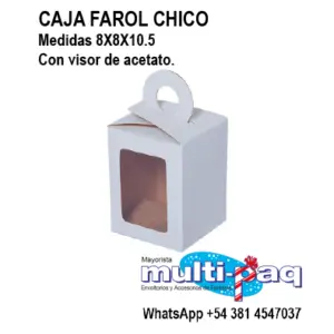 CAJA FAROL CHICO CON VISOR DE ACETATO