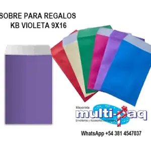 SOBRE PARA REGALOS KB VIOLETA 9X16