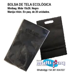 BOLSA DE FRISELINA MINIBAG NEGRO X20U