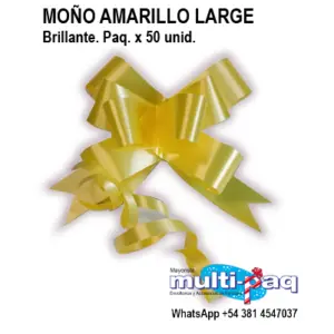 MOÑO MAGICO AMARILLO BRILLANTE LARGE
