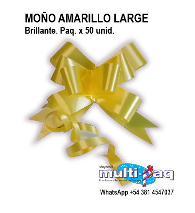 MOÑO MAGICO AMARILLO BRILLANTE LARGE