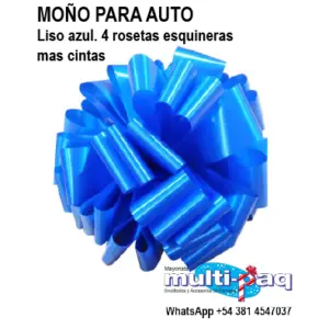 MOÑOS PARA AUTO LISO AZUL