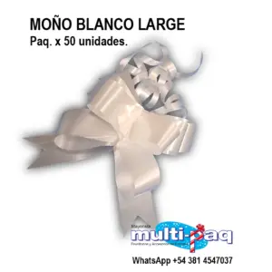 MOÑO MAGICO BRILLANTE LARGE BLANCO