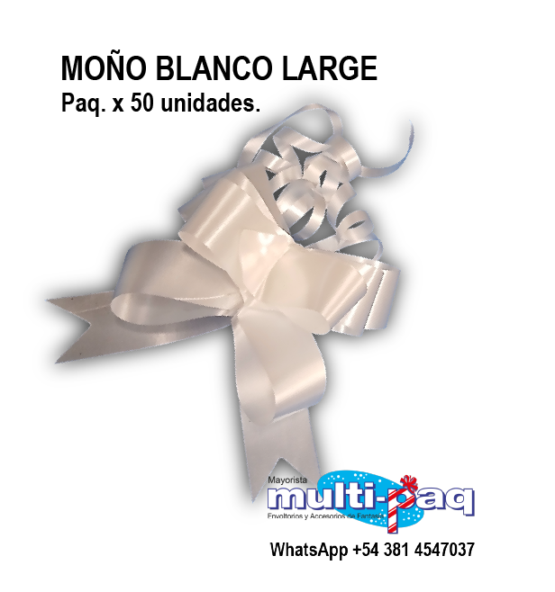 MOÑO MAGICO BRILLANTE LARGE BLANCO