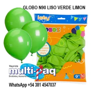 GLOBO N90 LISO VERDE LIMON X 50