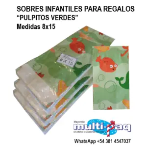 SOBRE Nº0 8X15 X100U S/AUTOADH PULPITOS VERDE