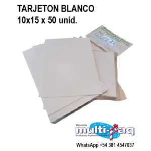 TARJETON BLANCO 10X15 50U