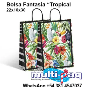 BOLSA FANTASIA "TROPICAL" 22X10X30
