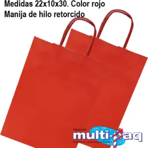 BOLSA PARA REGALO LISA COLOR ROJO